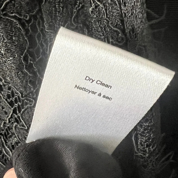 Babaton Aritzia Tobias Eyelash Lace V-Neck Dress Black Size 4 - Picture 9 of 9